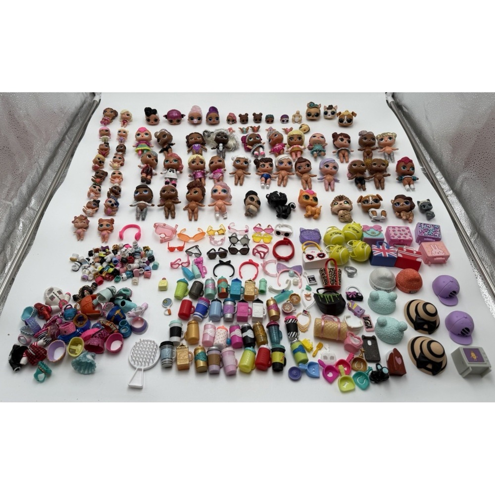 LOL Surprise Dolls Lot Of 50+ Figures & Pets With Clothes & Accessories HUGE